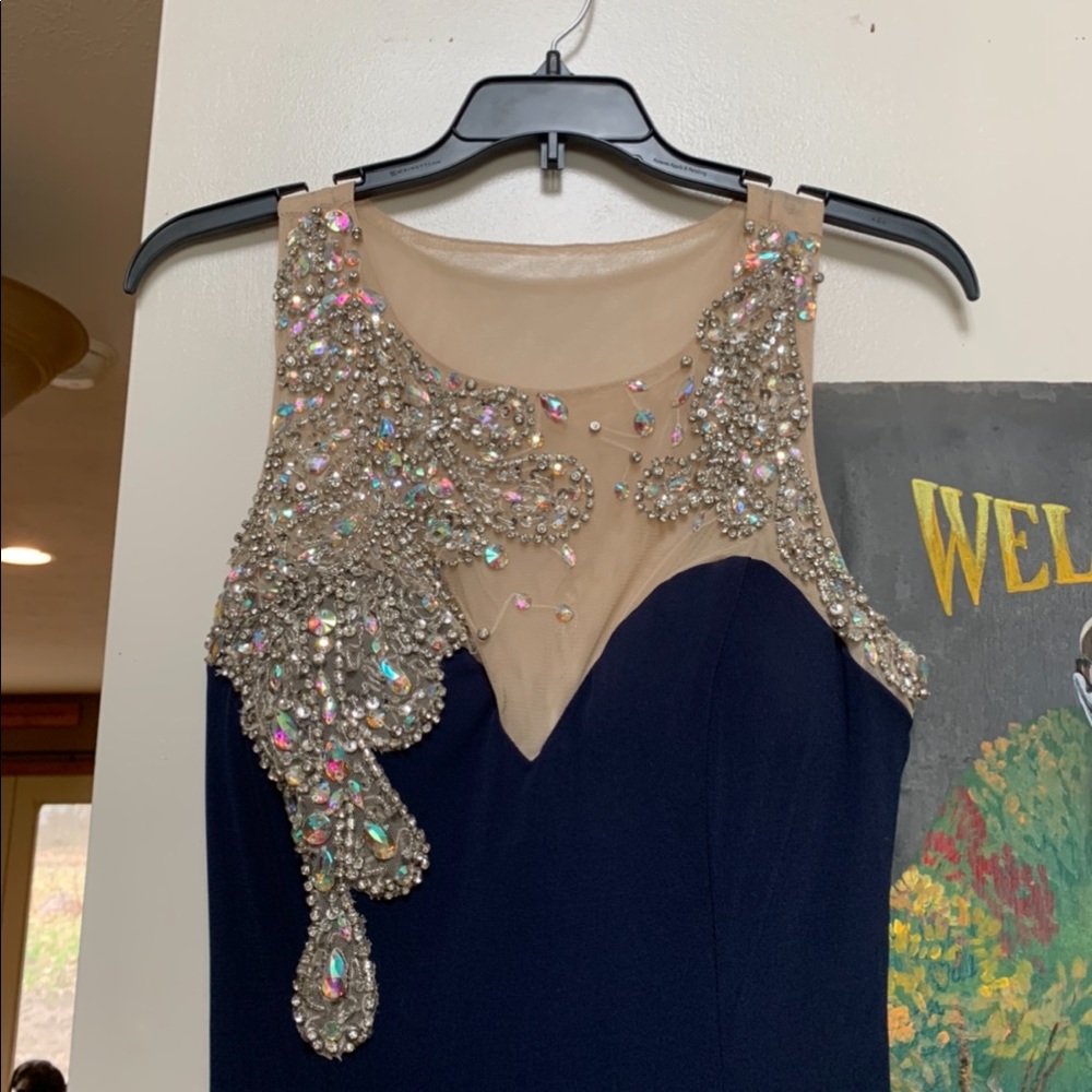 Blue long formal dress